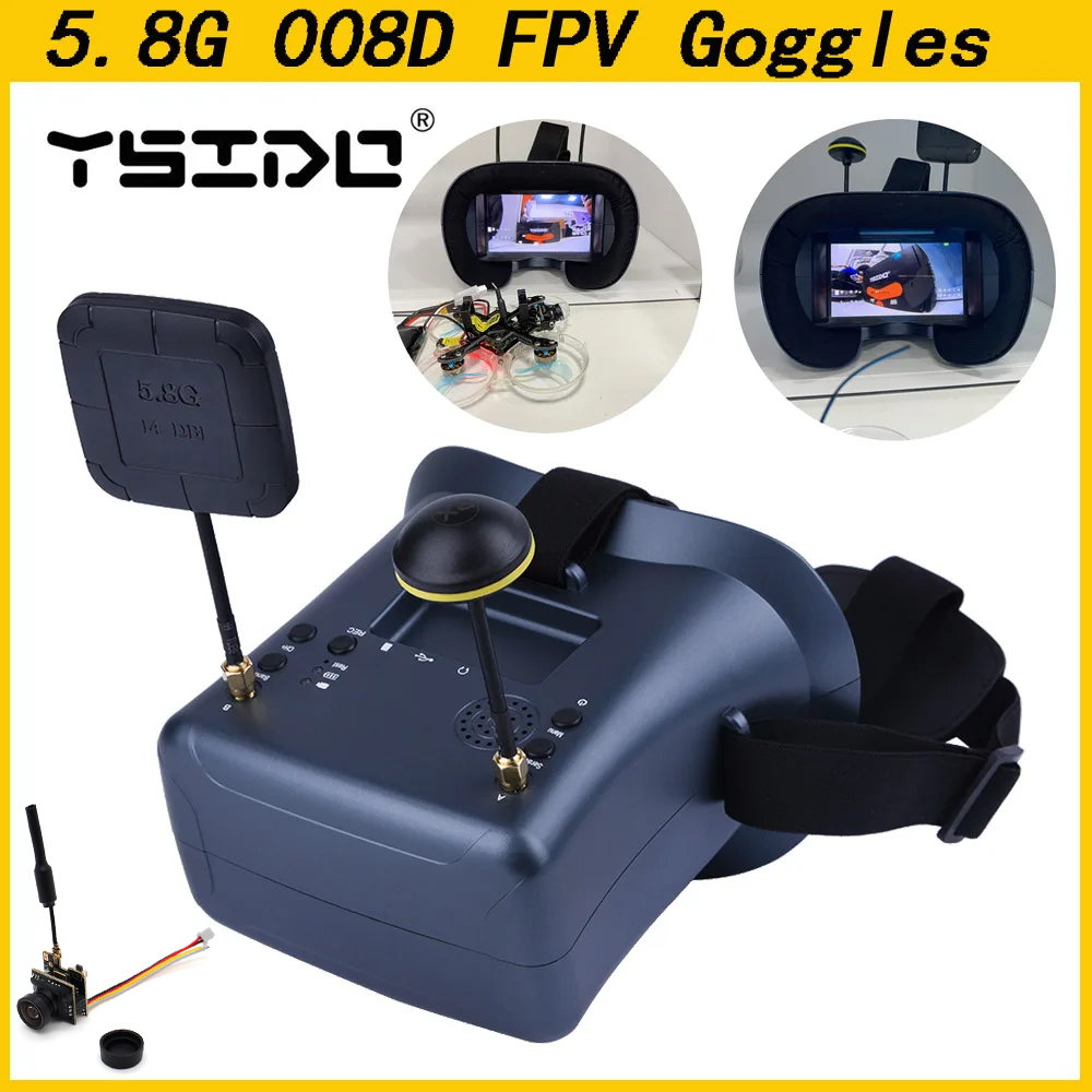 Skyzone Sky04O Pro Fpv Goggles - 008D 5.8G 40CH 4.3 Inci 800*480